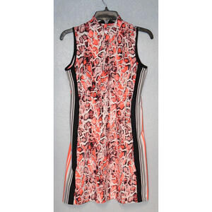 Tail Sleeveless 1/4 Zip Golf Dress Reptile Snake Print UPF 50 XXS / Zip Pockets